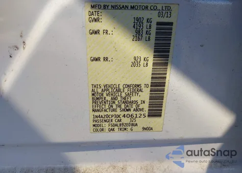 2013 Nissan Leaf S from USA, damaged, VIN 1N4AZ0CP3DC406125